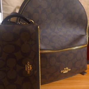 Coach Charli backpack and wristlet